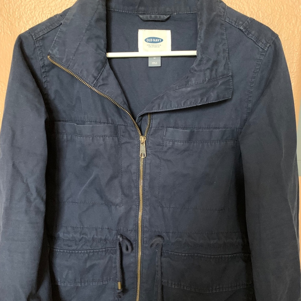 Old Navy Blue Anorak Full Zip Utility Jacket